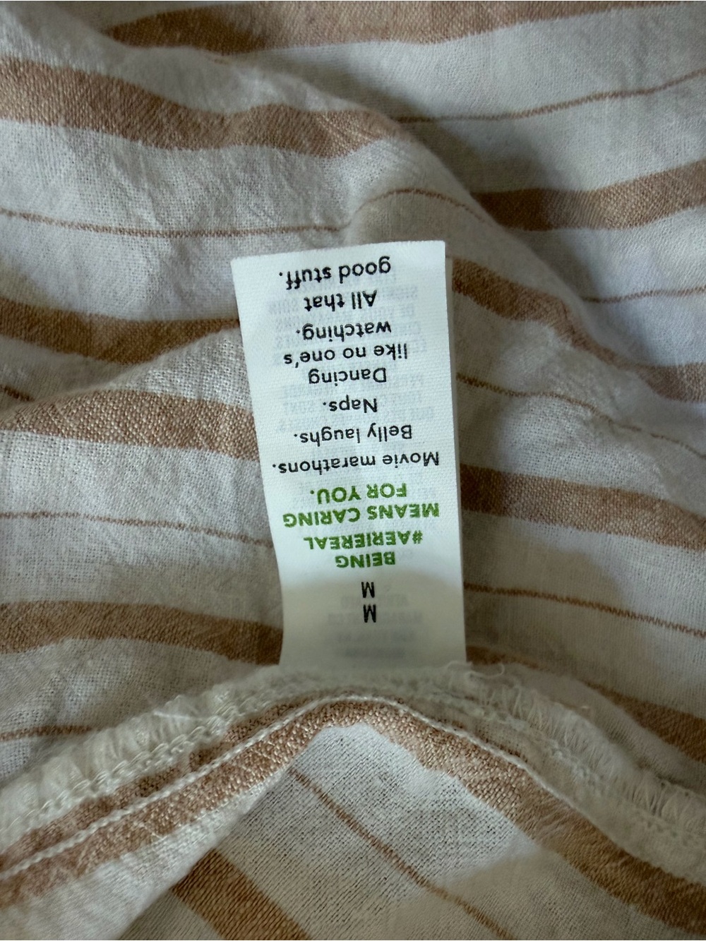 Aerie Striped Button-Up Shirt Beach cover shirt - Picture 4 of 5